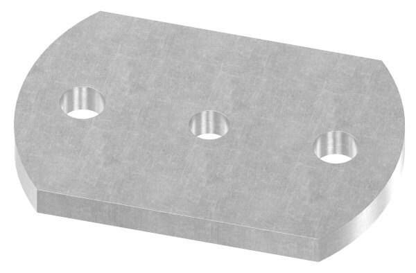 Ankerplatte 120x80x10mm, 2 Befestigungsbohrungen 14mm, 1 Bohrung 12,5mm, gelasert, S235JR