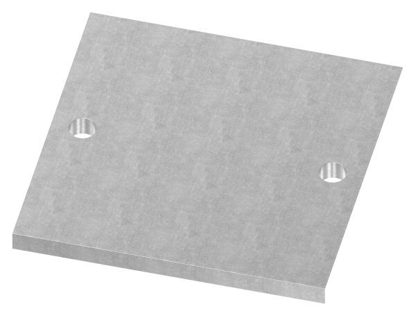 Ankerplatte 150x150x10mm, 2 Befestigungsbohrungen 13mm, gelasert, S235JR