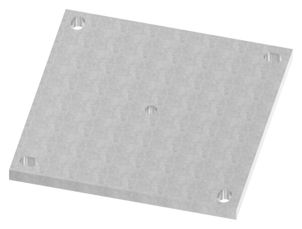 Ankerplatte 250x250x15mm, 4x Langloch 14x20mm, 1...
