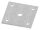 Ankerplatte 100x100x6mm, 4 Befestigungsbohrungen Ø 11mm, 1 Mittelbohrung Ø 15,8mm, S235JR