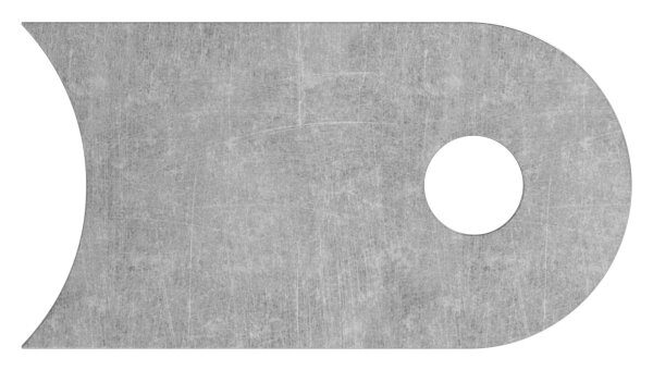 Anschweißlasche 50x30x6mm, Rundloch 9mm, mit...