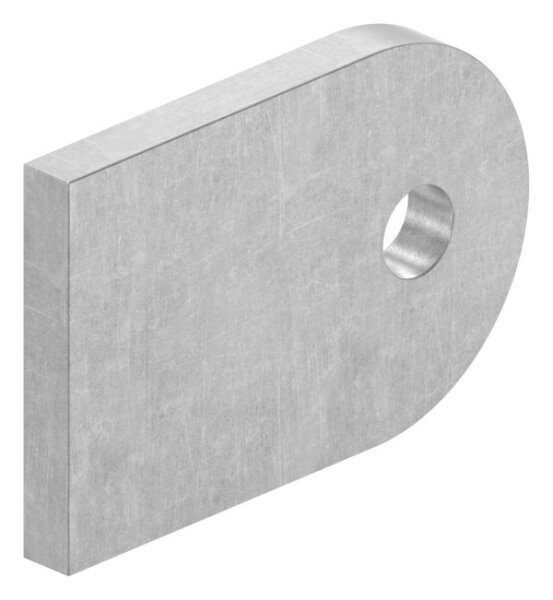 Anschweißlasche 60x40x6mm, Rundloch 9mm, S235JR