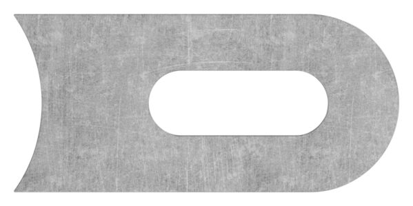 Anschweißlasche 50x25x6mm, Langloch 25x9mm, Anschluss 42,4mm, S235