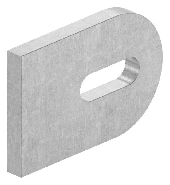 Anschweißlasche 60x40x6mm, Langloch 9x25mm, S235JR