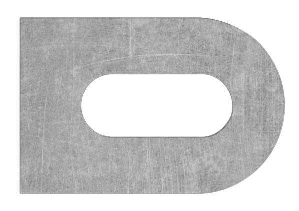 Anschweißlasche, 30x20x5mm, mit Langloch 17x7mm, Stahl roh