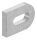 Anschweißlasche, 30x20x5mm, mit Langloch 17x7mm, Stahl roh