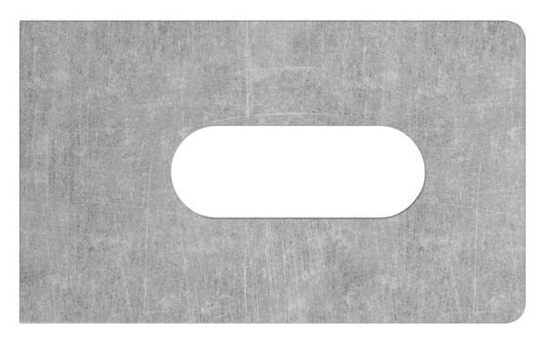 Anschweißlasche eckig, 50x30x6mm, Langloch 25x9mm, S235JR