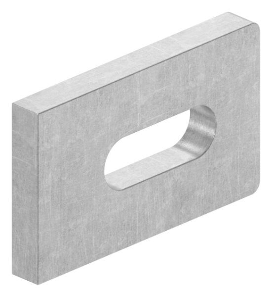 Anschweißlasche eckig, 50x30x6mm, Langloch 25x9mm,...