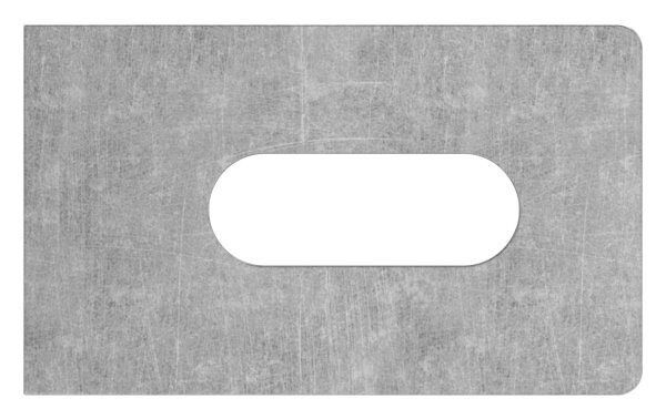 Anschweißlasche eckig, 50x30x10mm, Langloch 25x9mm, S235JR