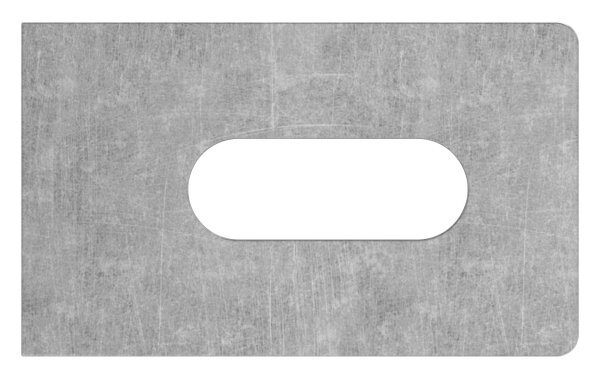 Anschweißlasche eckig, 50x30x12mm, Langloch 25x9mm, S235JR