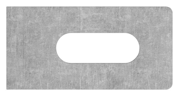 Anschweißlasche eckig, 50x25x6mm, Langloch 25x9mm, S235JR