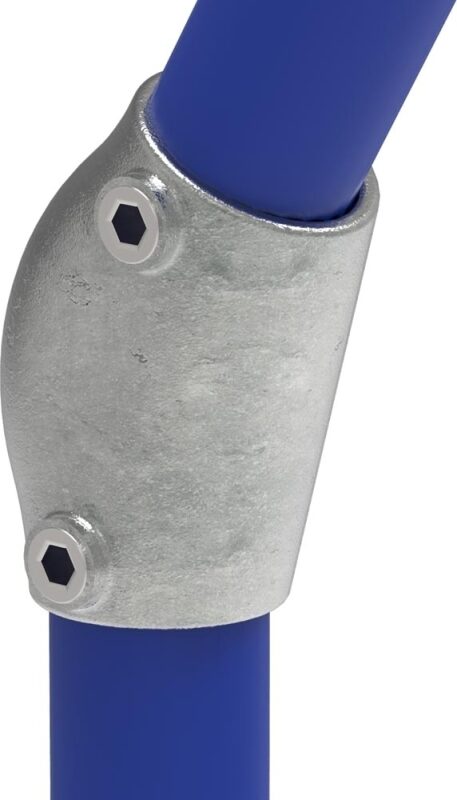 Bogen, variabel 15 - 60°, für Rohr Ø 33,7mm, Temperguss, feuer- und nachträglich elektroverzinkt