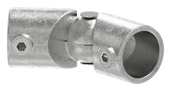 Gelenk, verstellbar, für Rohr Ø 42,4mm, Temperguss, feuer- und nachträglich elektroverzinkt