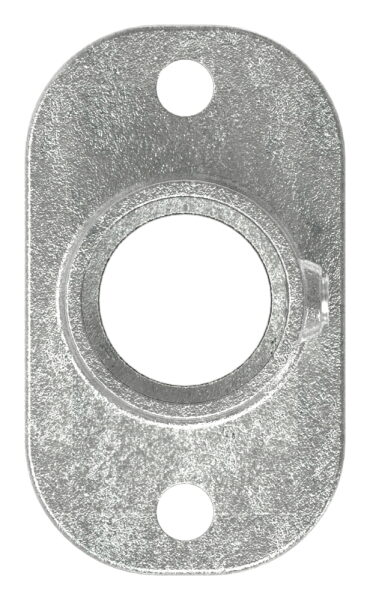 Wandhalter mit 2 Befestigungsbohrungen, für Rohr Ø 60,3mm, Lochkreis 127mm, LochØ 13mm, Temperguss, feuer- und nachträglich elektroverzinkt