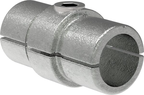 Verbinder, gerade, verläuft im Rohr, für Rohr Ø 42,4mm, Temperguss, feuer- und nachträglich elektroverzinkt