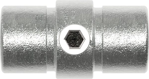 Verbinder, gerade, verläuft im Rohr, für Rohr Ø 42,4mm, Temperguss, feuer- und nachträglich elektroverzinkt
