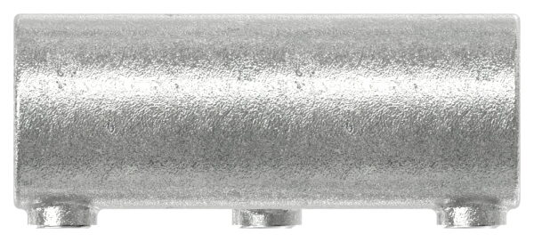 T-Stück lang, schräg, variabel  0 - 11°, für Rohr Ø 42,4mm, Temperguss, feuer- und nachträglich elektroverzinkt