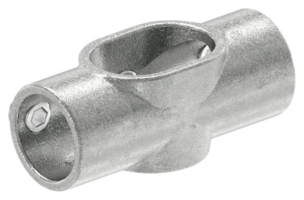 Kreuzstück, schräg, variabel  0 - 11°, für Rohr Ø 42,4mm, Temperguss, feuer- und nachträglich elektroverzinkt