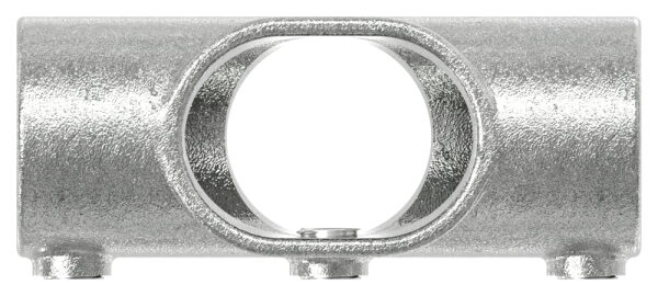 Kreuzstück, schräg, variabel  0 - 11°, für Rohr Ø 48,3mm, Temperguss, feuer- und nachträglich elektroverzinkt
