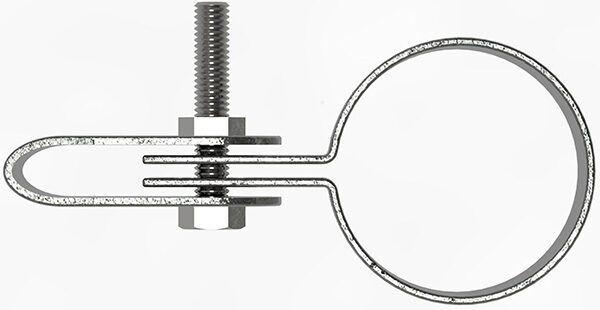 Halter einseitig bis max. Gitterdicke 8mm, für Rohr...