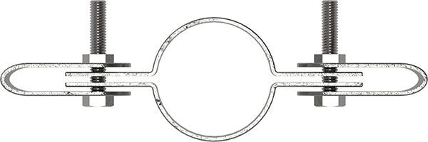 Halter beidseitig bis max. Gitterdicke 8mm, für Rohr...