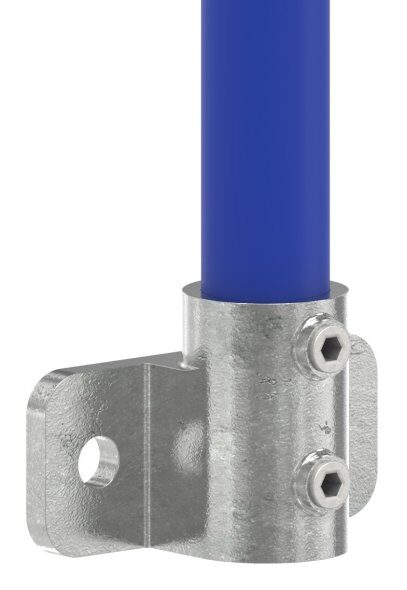 Wandhalter mit 2 Befestigungsbohrungen, für Rohr Ø 42,4mm, Temperguss, feuer- und nachträglich elektroverzinkt
