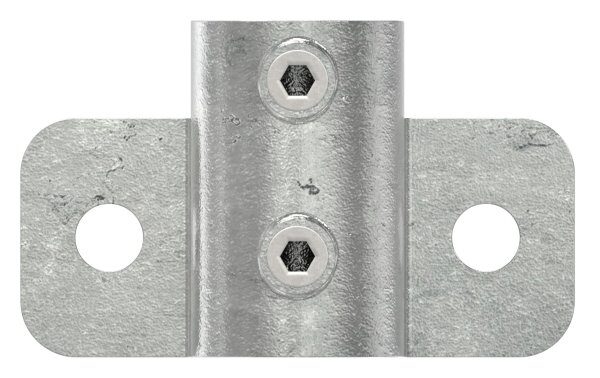 Wandhalter mit 2 Befestigungsbohrungen, für Rohr Ø 42,4mm, Temperguss, feuer- und nachträglich elektroverzinkt