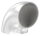 Schweißbogen 90°, 48,3 x 2,0mm, Bauart 2, geschliffen K240, V2A