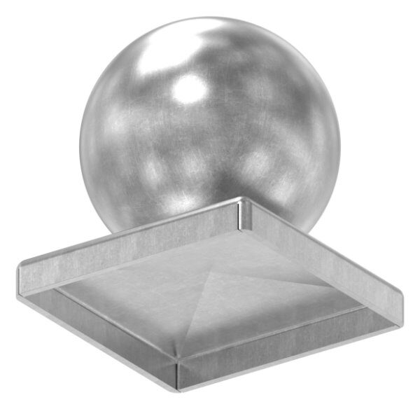 Pfeilerbedecker 60x60mm mit Hohlkugel Ø 60mm