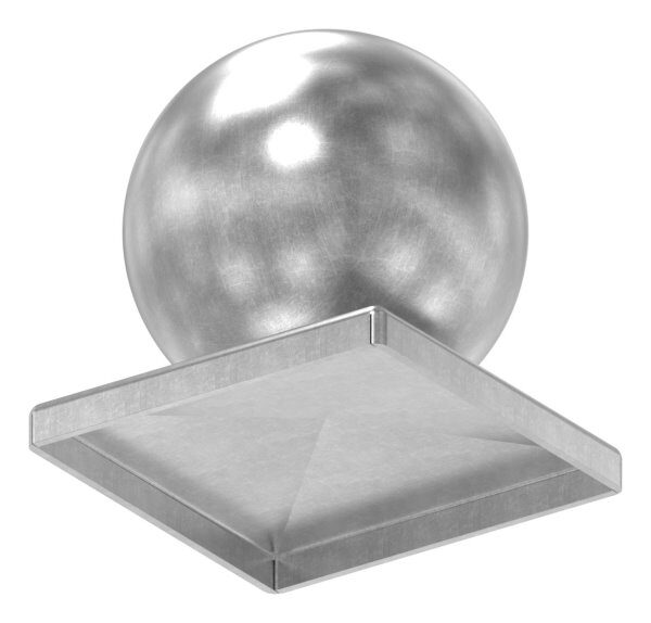 Pfeilerbedecker 80x80mm mit Hohlkugel Ø 80mm