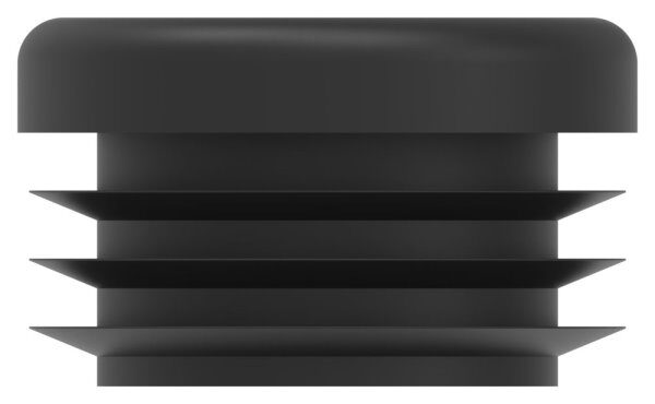 Kunststoffkappe für Rundrohr 26,9mm mit Wandstärke 1,0 - 2,0mm, schwarz