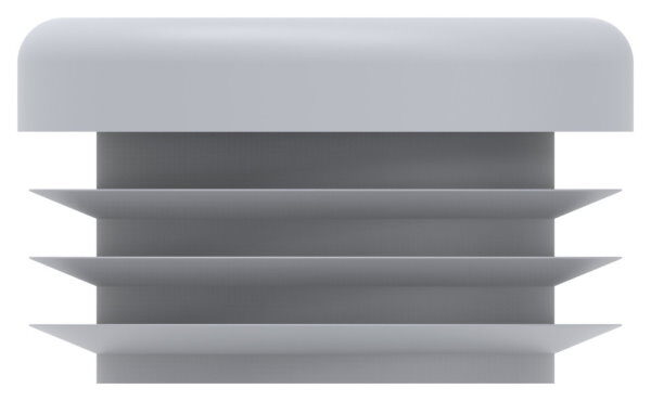 Kunststoffkappe für Rundrohr 26,9mm mit Wandstärke 1,0 - 2,0mm, grau