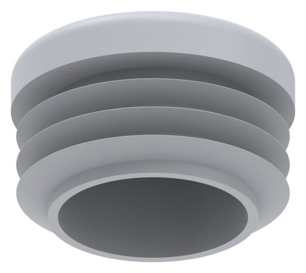 Kunststoffkappe für Rundrohr 26,9mm mit Wandstärke 1,0 - 2,0mm, grau