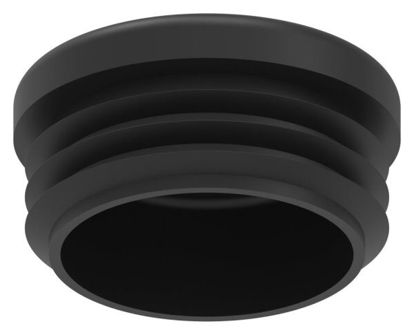 Kunststoffkappe für Rundrohr 33,7mm mit Wandstärke 1,0 - 2,0mm, schwarz