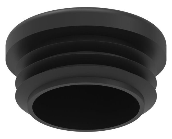 Kunststoffkappe für Rundrohr 33,7mm mit Wandstärke 2,5 - 4,0mm, schwarz