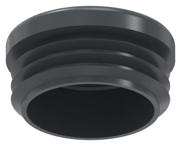 Kunststoffkappe für Rundrohr 33,7mm mit Wandstärke 1,0 - 3,0mm, RAL 7016