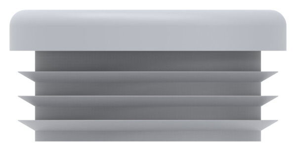 Kunststoffkappe für Rundrohr 33,7mm mit Wandstärke 1,0 - 2,0mm, grau