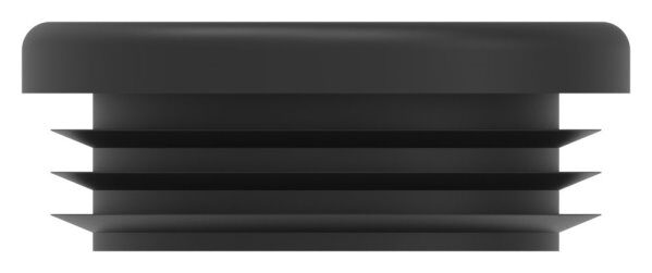 Kunststoffkappe für Rundrohr 42,4mm mit Wandstärke 2,5 - 4,0mm, schwarz