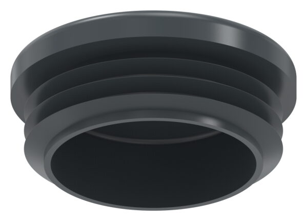 Kunststoffkappe für Rundrohr 42,4mm mit Wandstärke 2,5 - 4,0mm, RAL 7016