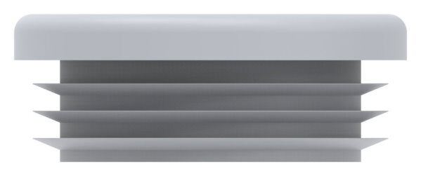 Kunststoffkappe für Rundrohr 42,4mm mit Wandstärke 2,5 - 4,0mm, grau