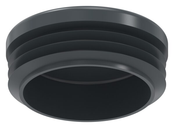 Kunststoffkappe für Rundrohr 42,4mm mit Wandstärke 1,0 - 2,0mm, RAL 7016