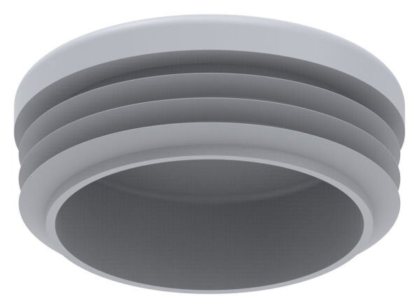Kunststoffkappe für Rundrohr 42,4mm mit Wandstärke 1,0 - 2,0mm, grau