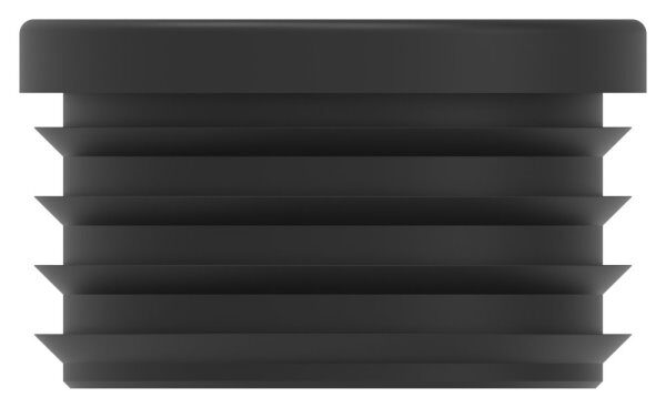 Kunststoffkappe für Rundrohr 42,4mm mit M10 Gewinde für Wandstärke 2,0mm, schwarz