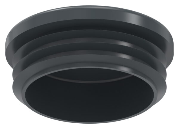 Kunststoffkappe für Rundrohr 48,3mm mit Wandstärke 1,0 - 2,0mm, RAL 7016