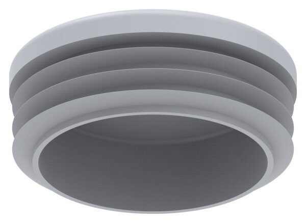 Kunststoffkappe für Rundrohr 48,3mm mit Wandstärke 1,0 - 2,0mm, grau