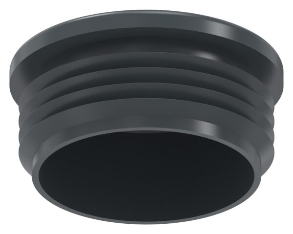 Kunststoffkappe für Rundrohr 60,3mm mit Wandstärke 3,0 - 4,0mm, RAL 7016