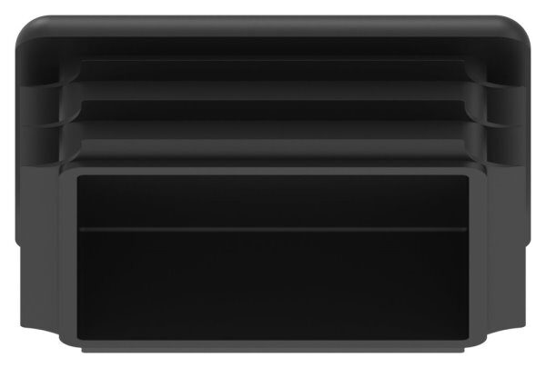 Kunststoffkappe für Quadratrohr 100x100mm mit Wandstärke 1,0 - 4,0mm, schwarz