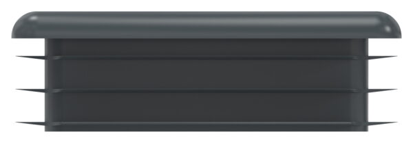 Kunststoffkappe für Quadratrohr 100x100mm mit Wandstärke 1,0 - 4,0mm, RAL 7016