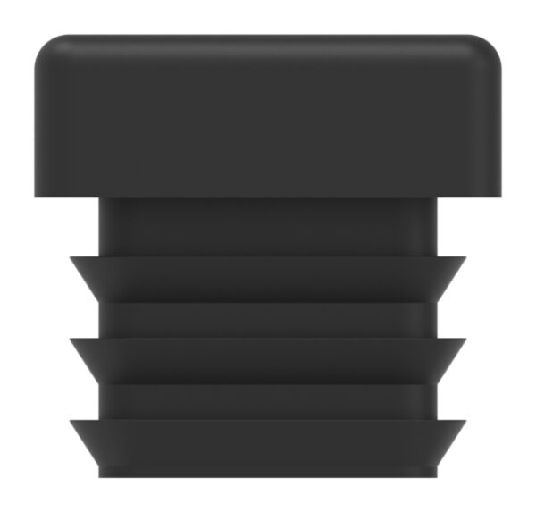 Kunststoffkappe für Quadratrohr 25x25mm mit Wandstärke 2,0mm, mit M8 Gewinde, schwarz