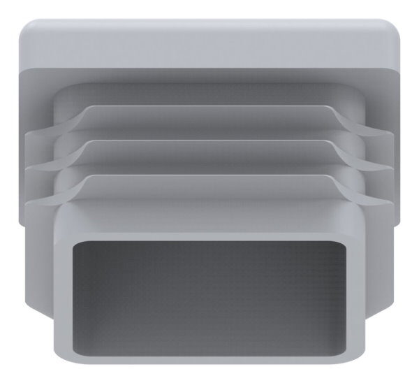 Kunststoffkappe für Quadratrohr 30x30mm mit Wandstärke 1,5 - 2,0mm, grau